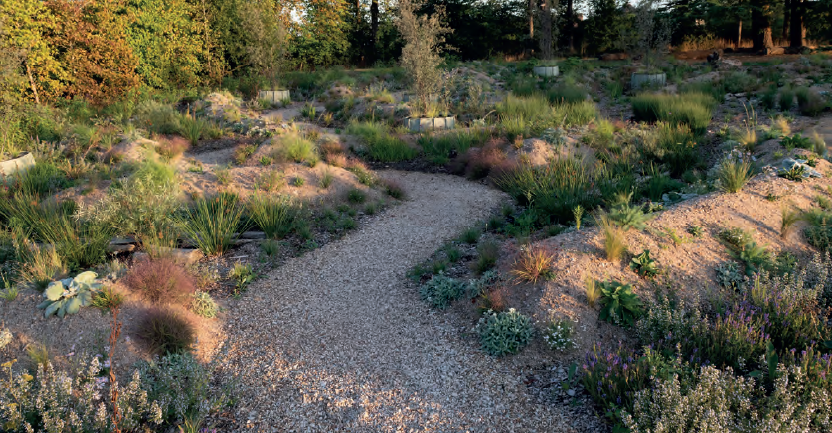 Image of Le Tourbillon de la Succession at the International Garden Festival - photograph by Andrea Jones