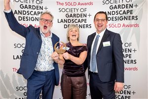 SGLD Awards 2026 Significant Impact Award winner Mandy Buckland MSGLD with sponsor Boom & Bonheur