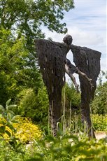 This monumental bronze is 'Icarus Rising'. He is 5m tall with a wing span of 4m. 