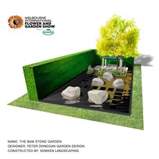 Melbourne International Flower and Garden Show, The Bam Stone Garden designed by Peter Donegan 