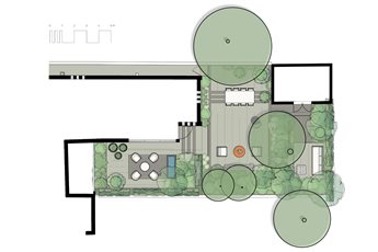 Brighton town house, rear garden masterplan.