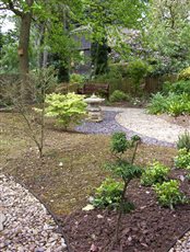 Newly built stroll garden moss yet to establish