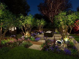 Night lighting in the garden