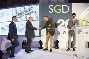 SGD Awards 2020 Winner – Paper Landscapes - Andrew Wilson FSGD, Gavin McWilliam MSGD, & John Davies - Changping Penglai Hot Spring – Sponsor Adrian Gray Stonebalancing Sculptures