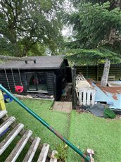 3.  Existing access to the cabin at the lowest point in the garden.