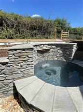 Small stone water feature 