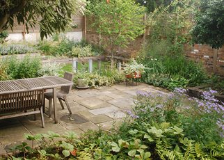informal contemporary patio