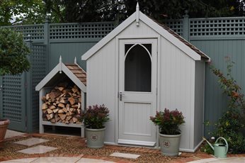 Bespoke trellis, fencing, shed and log store