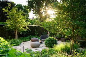 Winner Charlotte Rowe Garden Design, Principal Designer Tomoko Kawauchi MSGLD, Putney Garden. Photograph © Jason Ingram