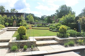 Country Garden  with borrowed Landscape