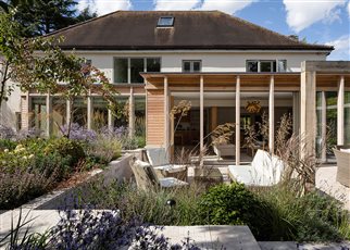 sunny seating patio