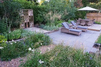 A wildlife friendly garden in Wilmslow has been created with plenty of nectar rich planting and a bespoke bug hotel for insects to make their home.