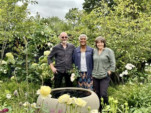 Filming with Arit Anderson for Gardeners World in our own gardener in West Sussex
