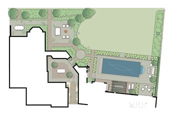 Rural retreat landscape masterplan.