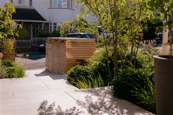 Front entrance with binstore