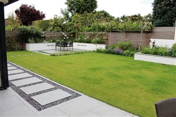 Contemporary, low maintenance garden with all year round interest