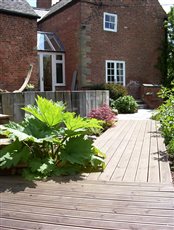 decked terrace and boardwalk
