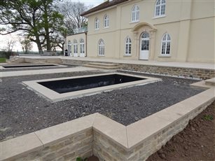 Period house landscaping in progress