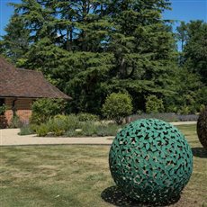 Bronze Beech Leaf Sphere Sculpture