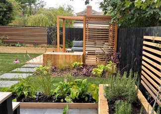 Grow Gardens Seating Area & Pergola