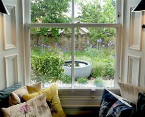 A view from the window creates a wonderful living picture