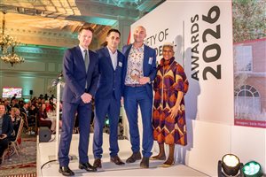 SGLD Awards 2026 Public Realm Landscapes & Gardens winner Rob Beswick with sponsor Civic Trees