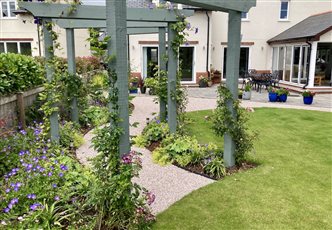 Country garden pergola, Devon