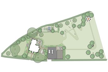 Garden masterplan farmhouse garden design, East Sussex