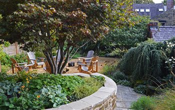 A remodelled garden combining old and new for a Sheffield client. The garden was designed to reflect the client's Californian heritage using plants and materials that were redolent of the American south-west.