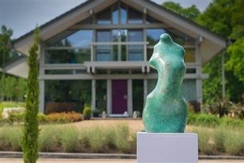 Bronze garden sculpture of female torso. This is an edition piece and can be cast to order. 'Eve III' is about 70cm tall. Different patinas are shown on my website.